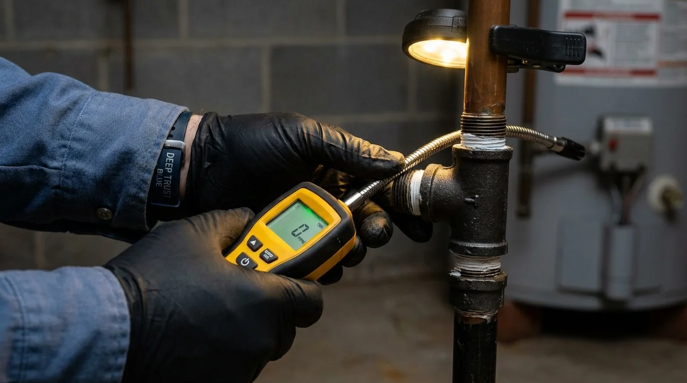 Gas leak detection with electronic sniffer by Johns Plumbing LLC in Van Nuys